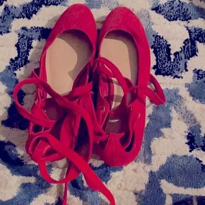 Red sandals from Diane von Furstenberg